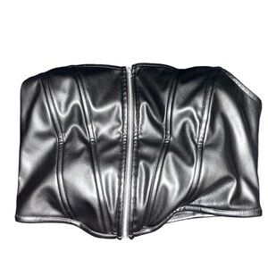 Pleather Corset Style Top